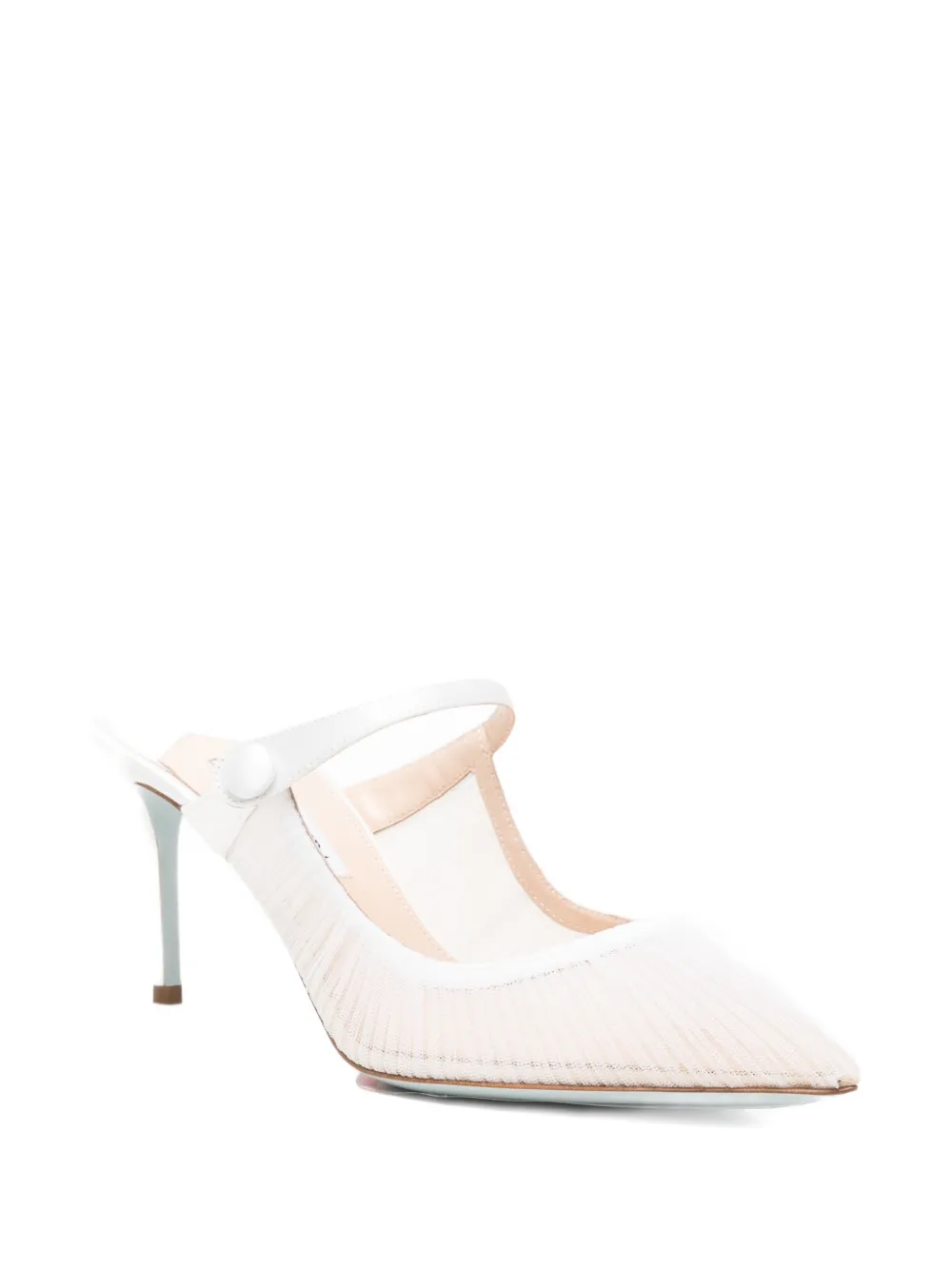 Aquazzura Voile pleated mules Wit