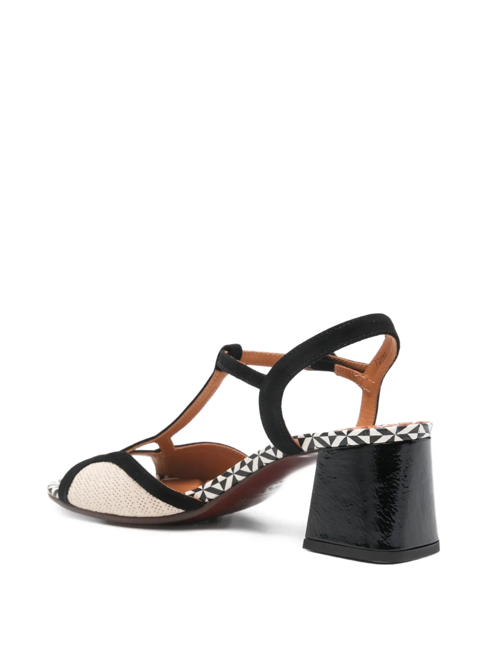  Chie Mihara T-strap Patterned Sandals - Black 
