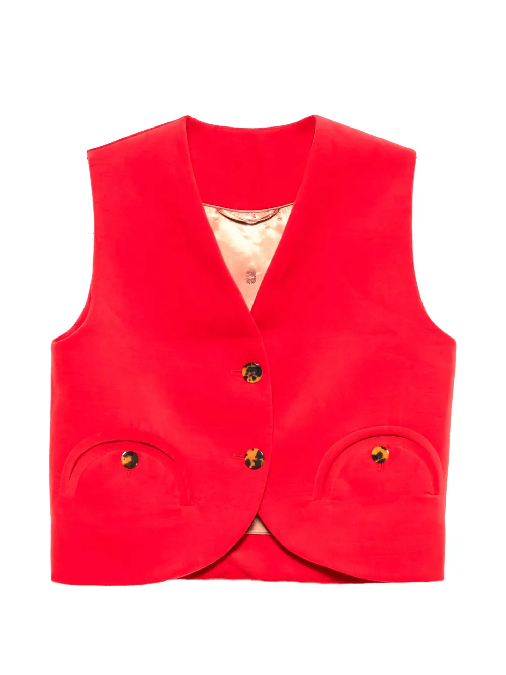 Blazé Milano Gliss button waistcoat - Red