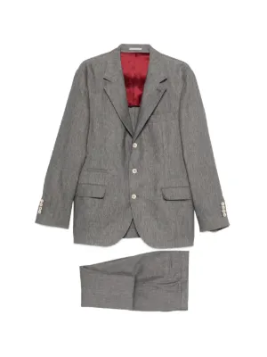 Brunello Cucinelli ダブルスーツ | ブラウン | FARFETCH JP
