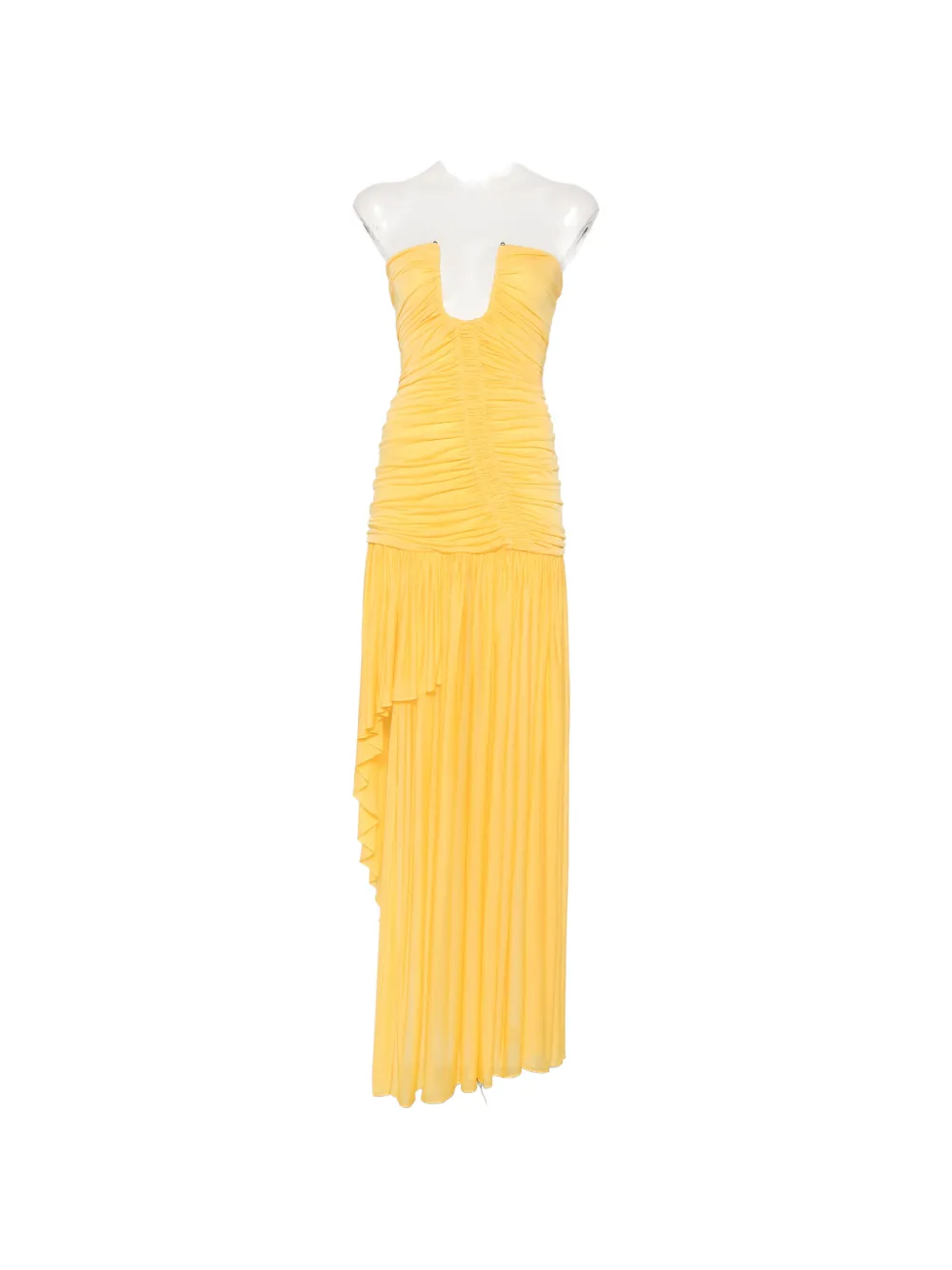 Christopher Esber Orion ruched-bodice maxi dress - Giallo