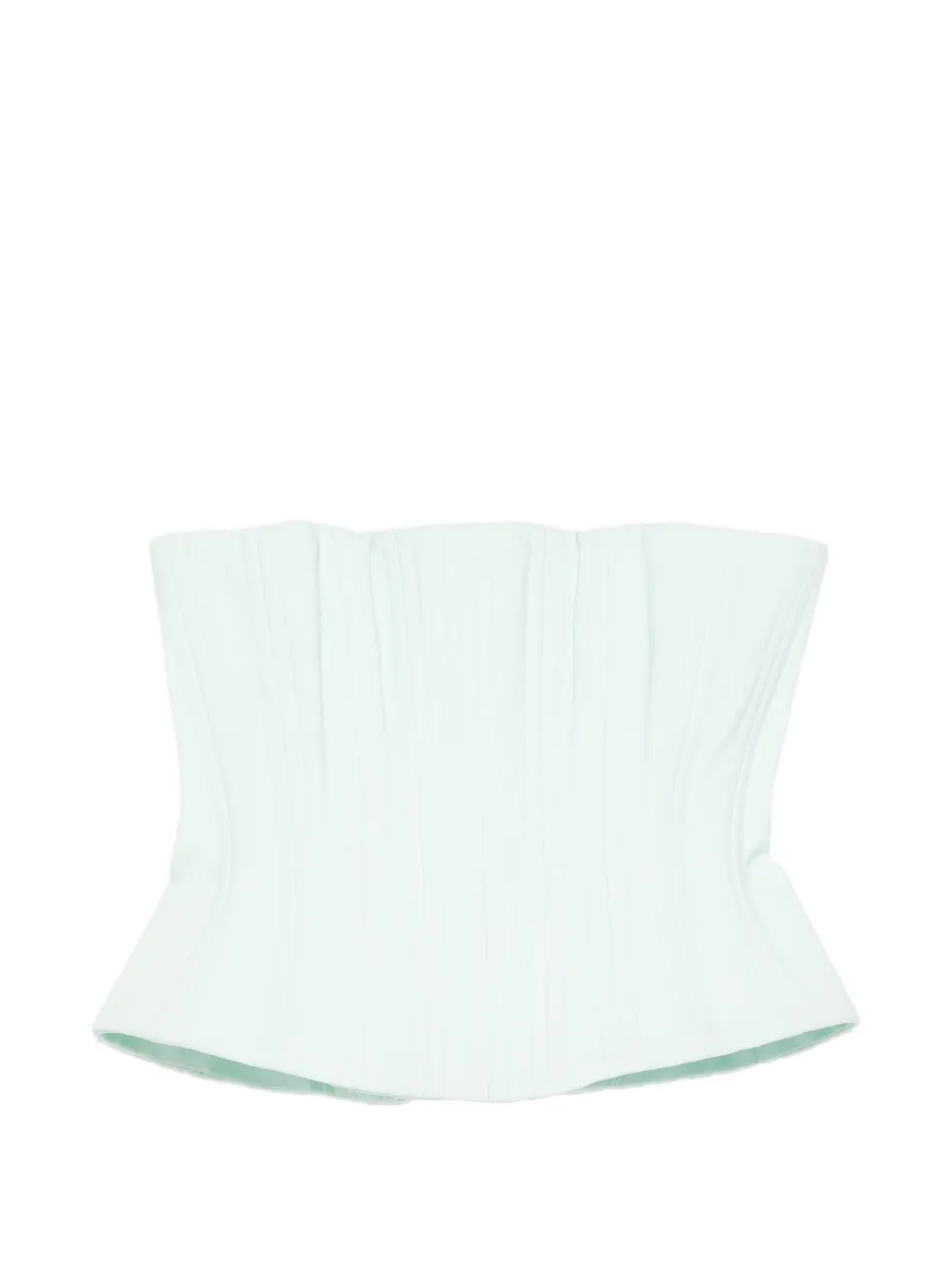 Costarellos pleated corset top - Verde