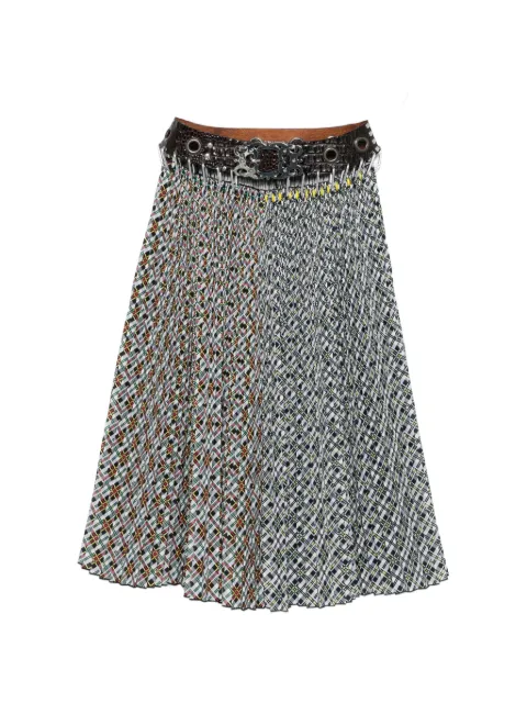 Chopova Lowena Raider belt print midi skirt