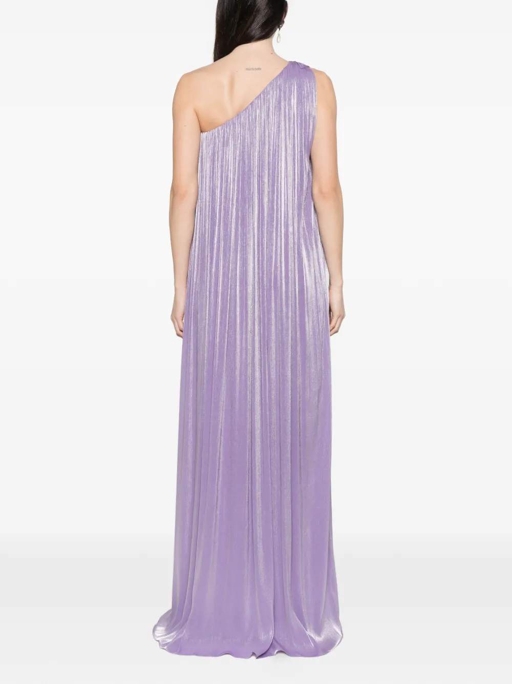 Costarellos Amabe asymmetrische geplooide maxi-jurk Paars