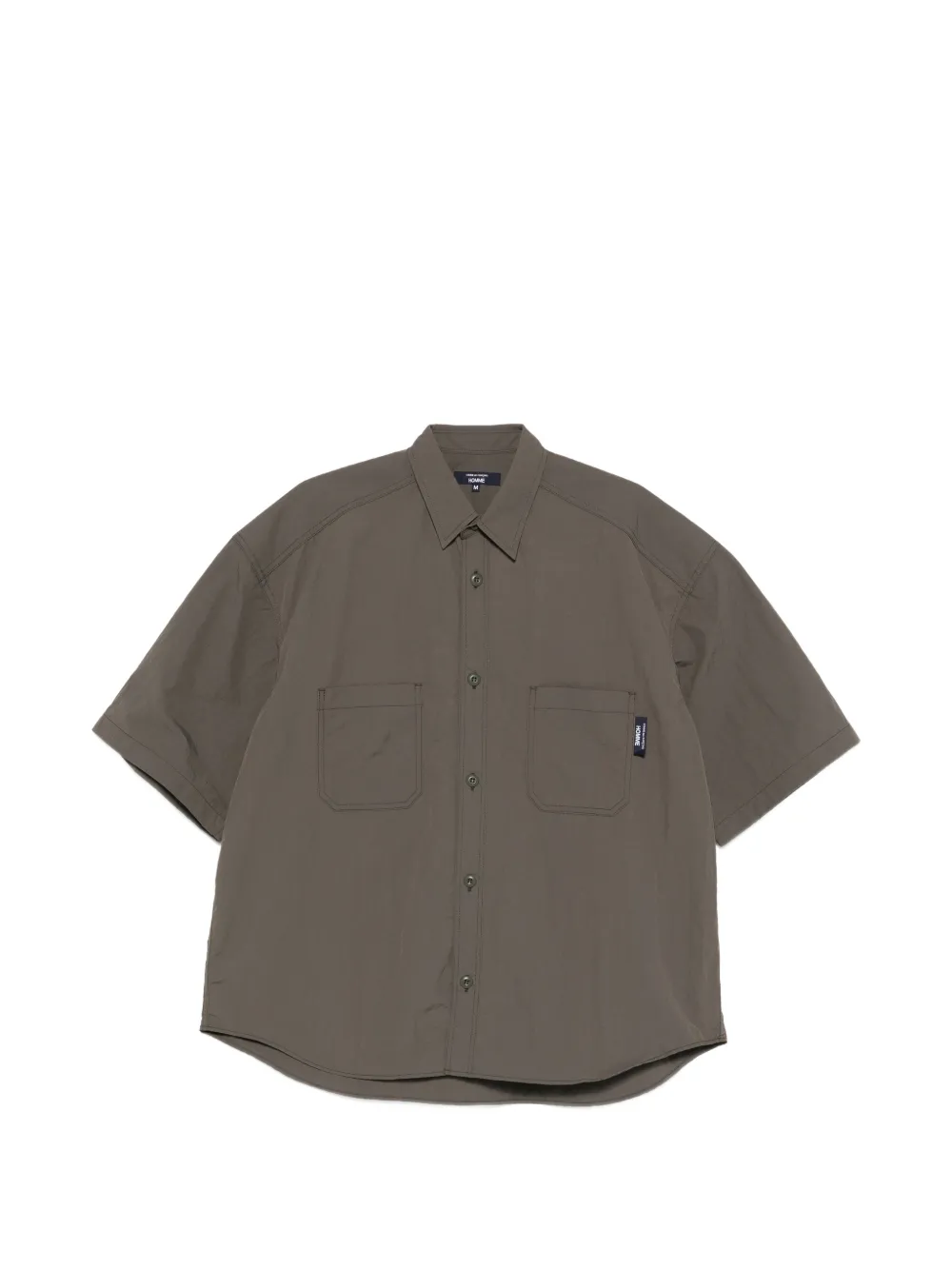 Comme des Garçons Homme logo-patch short-sleeve shirt - Verde