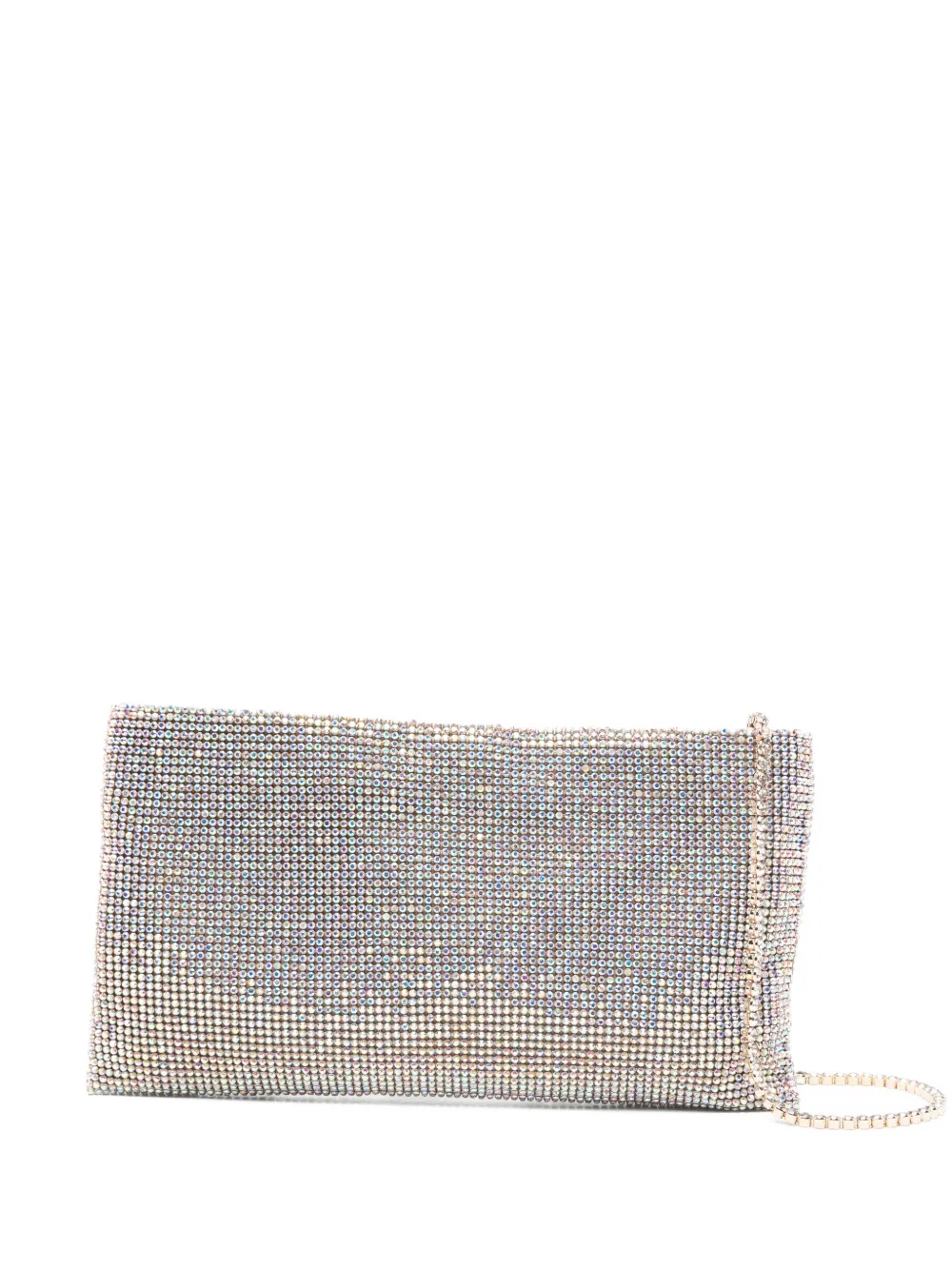 Benedetta Bruzziches crystal-embellished clutch bag - Argento