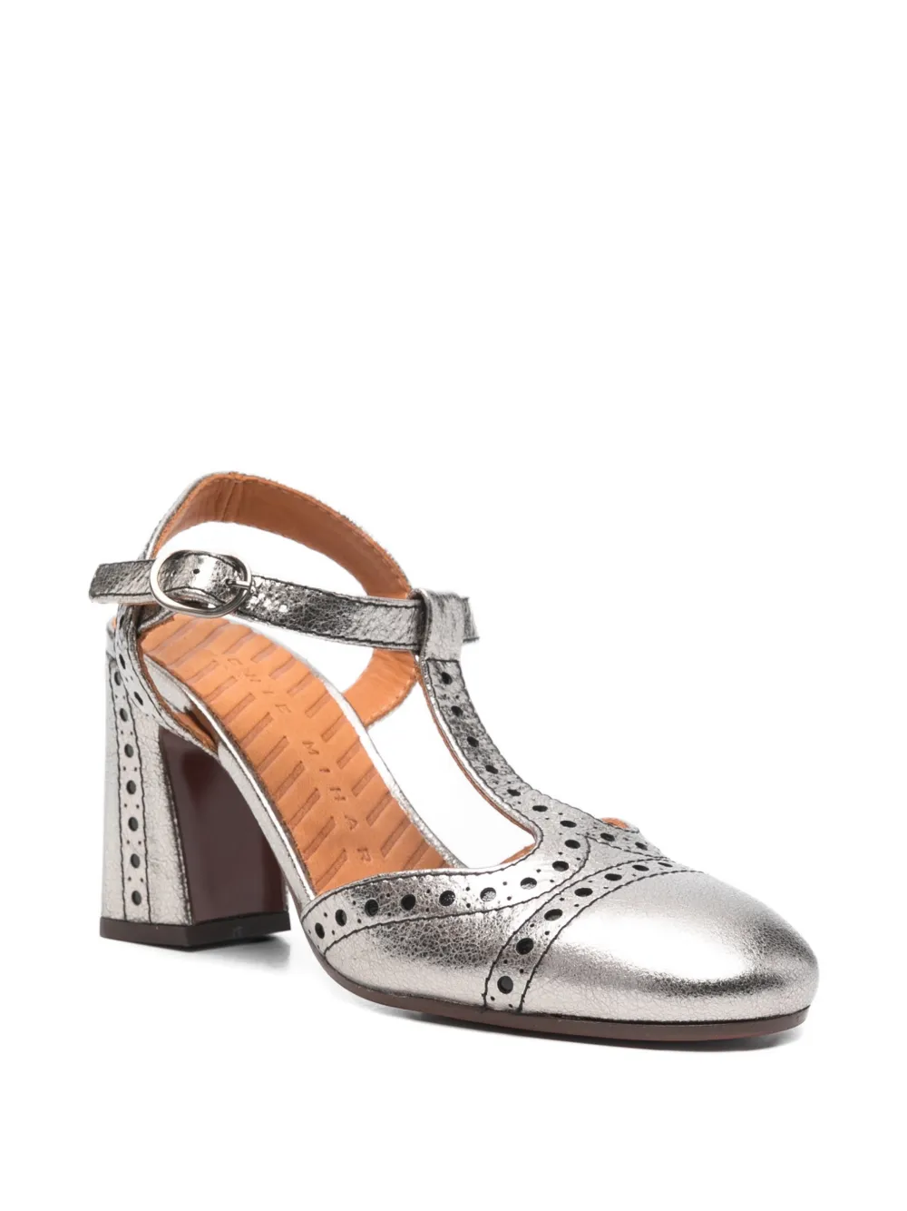 Chie Mihara Mira geperforeerde sandalen Zilver