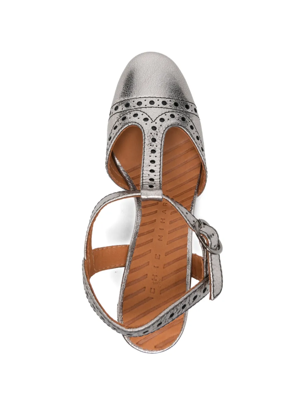 Chie Mihara Mira geperforeerde sandalen Zilver