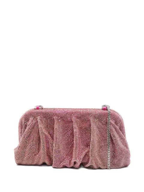 Benedetta Bruzziches ruched crystal-embellished clutch bag