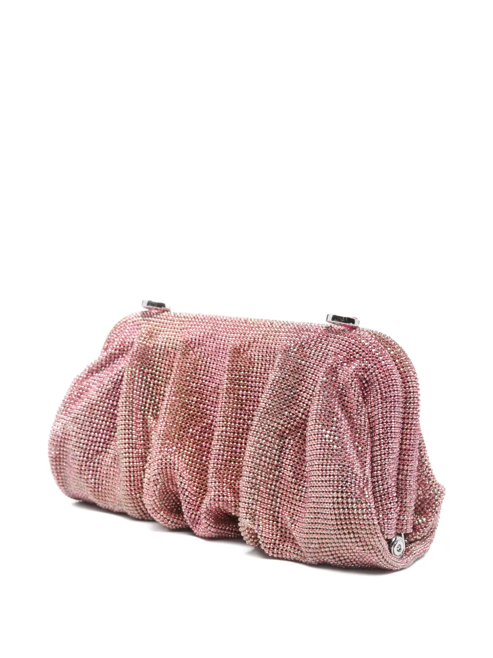  Benedetta Bruzziches Ruched Crystal-embellished Clutch Bag - Pink 