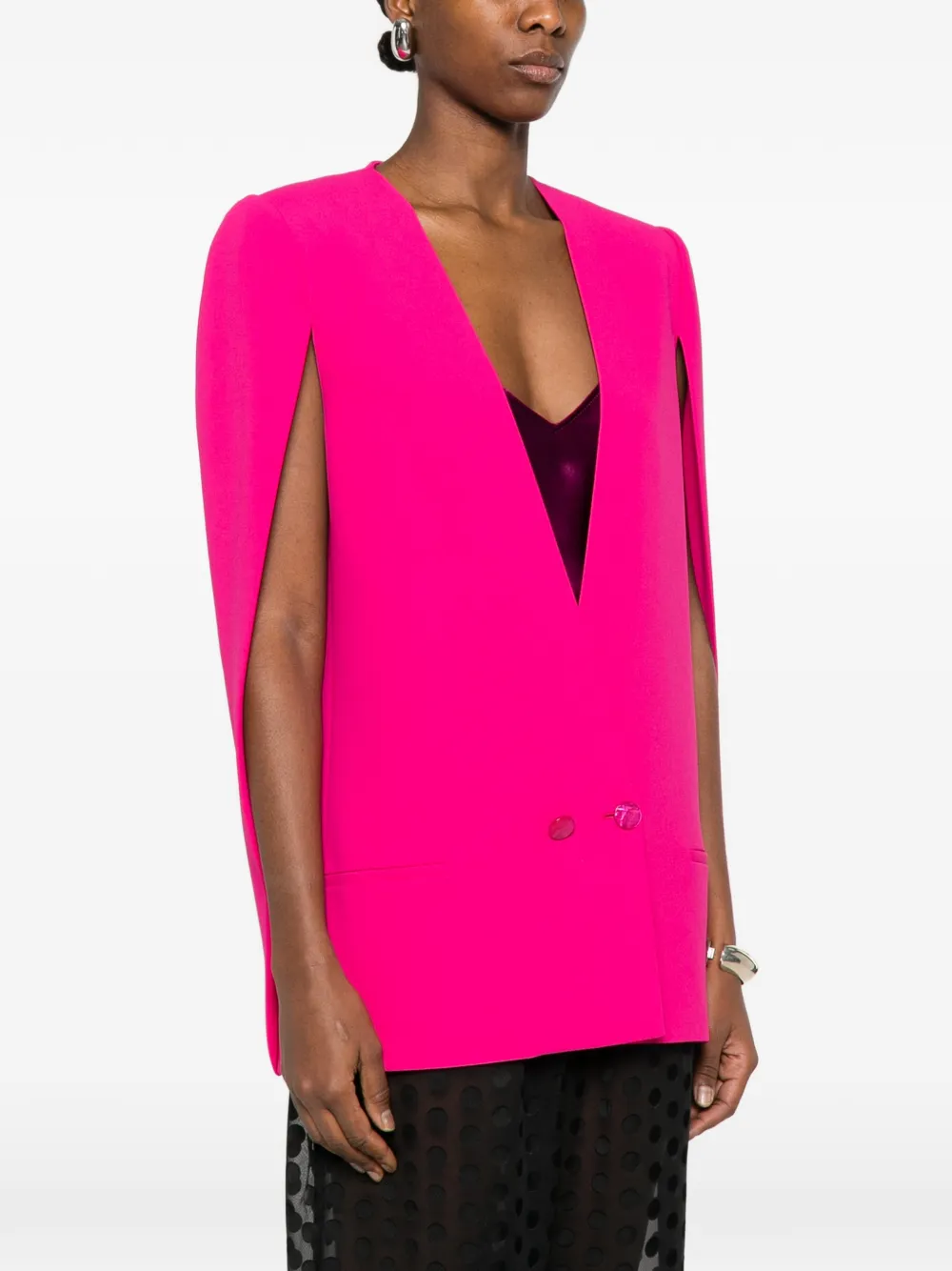  Alberta Ferretti Double-breasted Gilet - Pink 