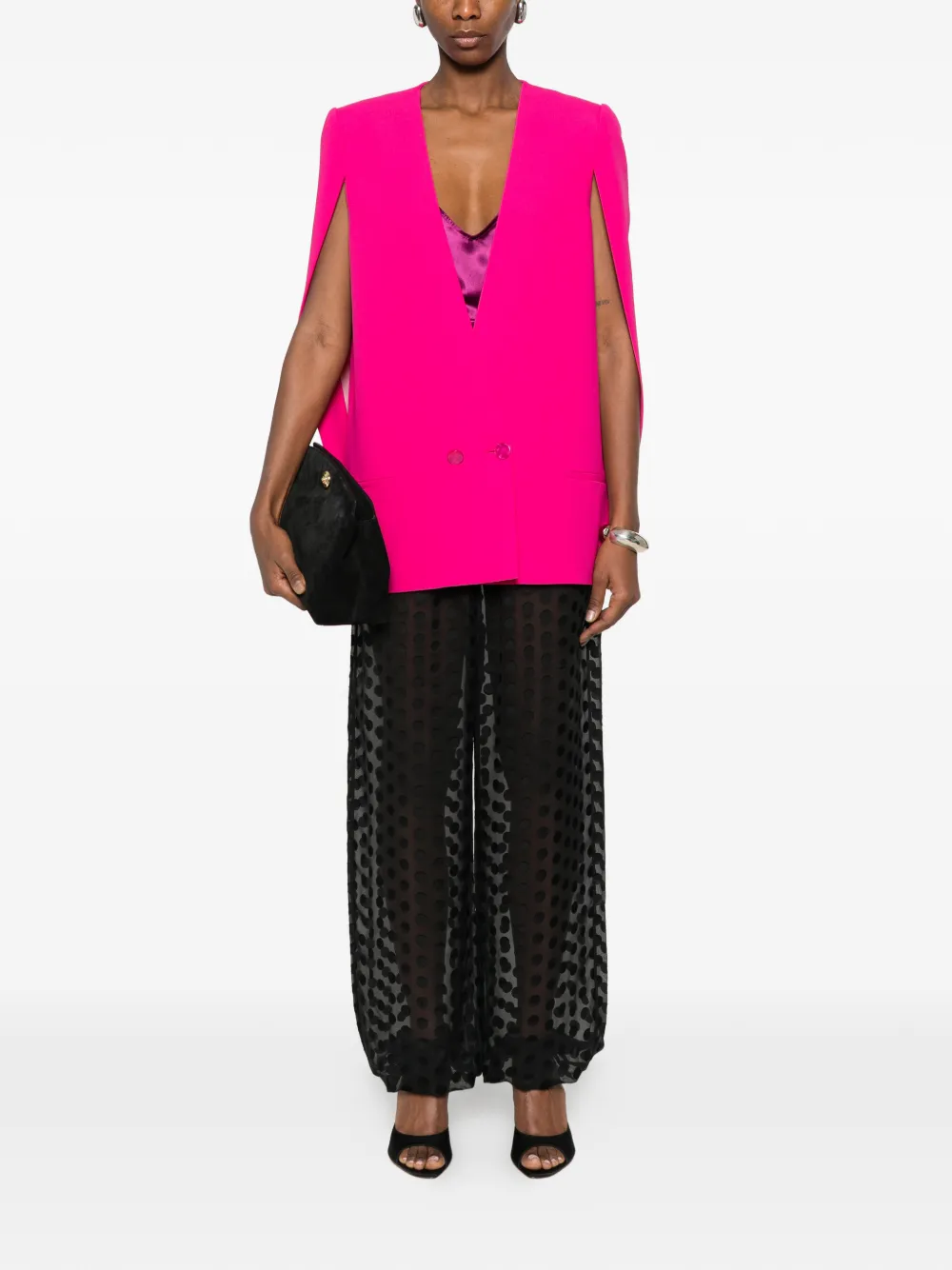  Alberta Ferretti Double-breasted Gilet - Pink 