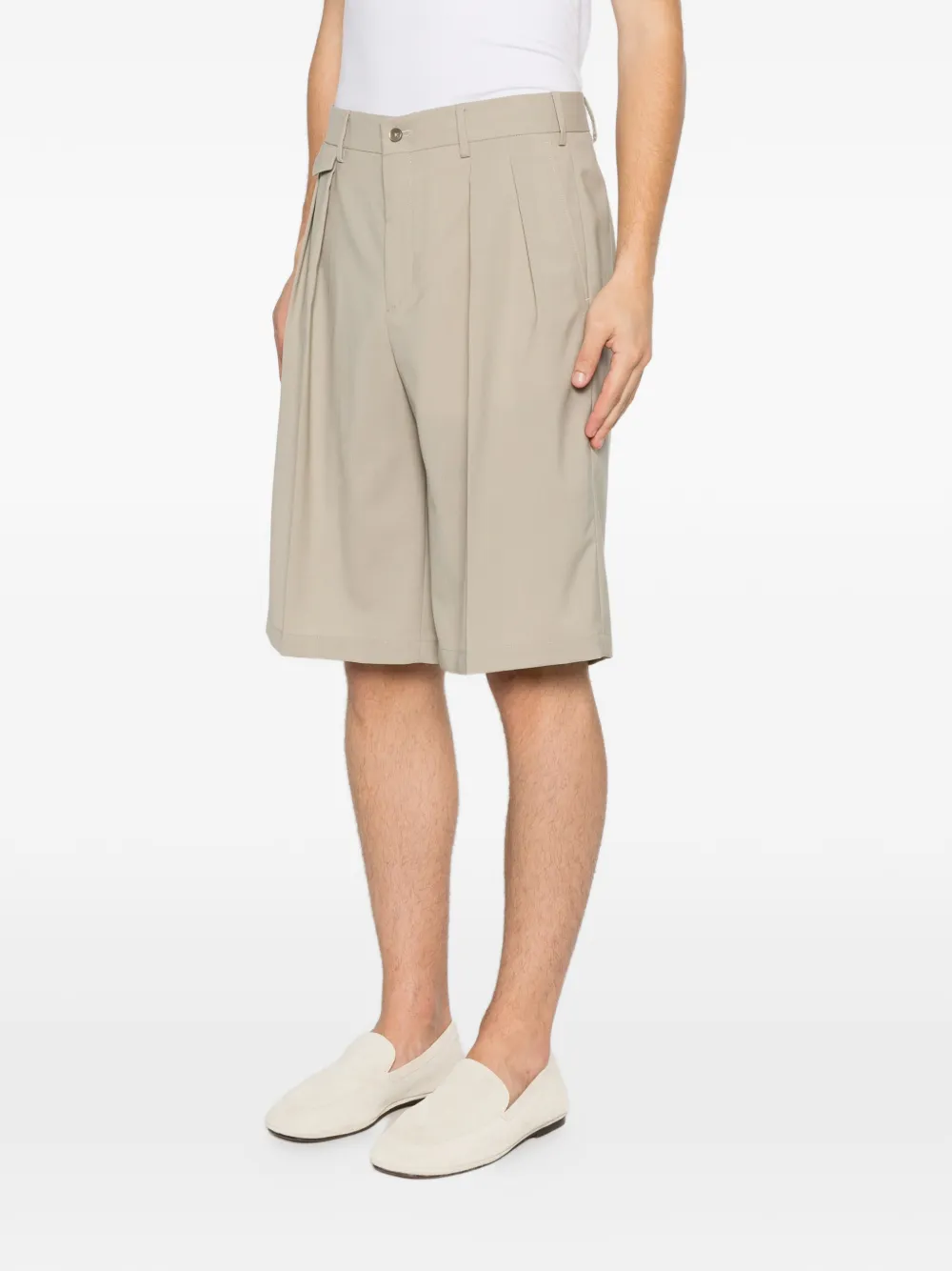 Briglia 1949 Bedfords shorts met zak en plooien Groen