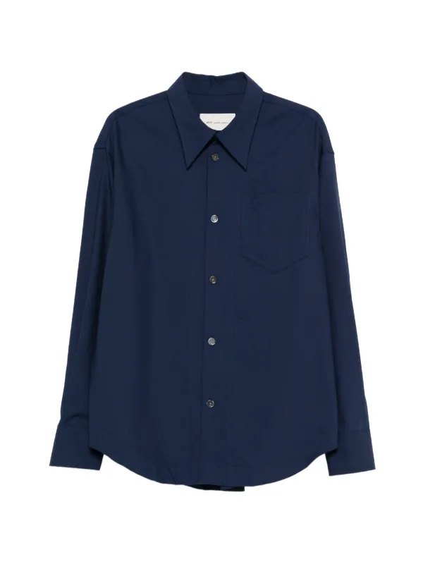 AMI Paris Pocket Shirt | Blue | FARFETCH AO
