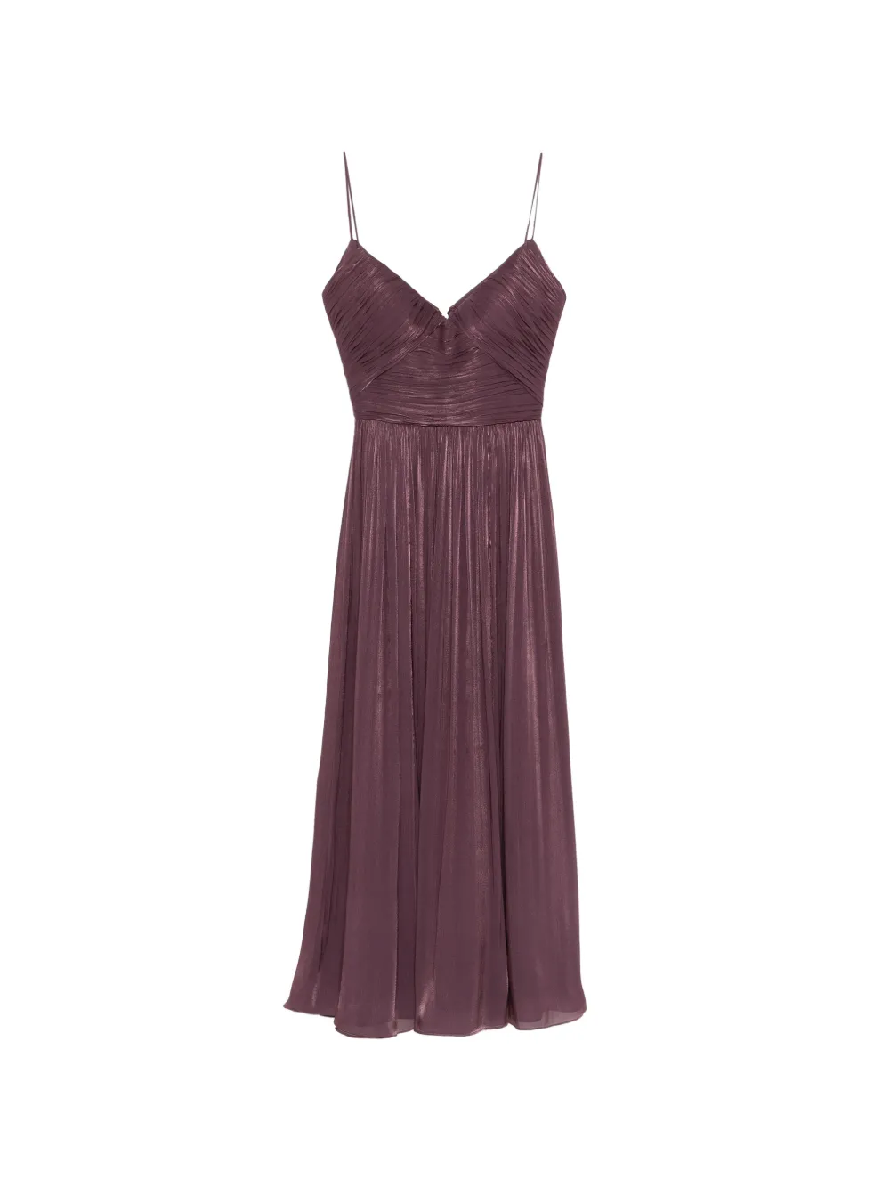 Costarellos Fayla pleated V-neck maxi dress - Viola