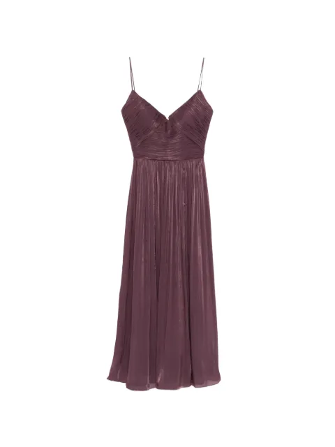 Costarellos Fayla pleated V-neck maxi dress