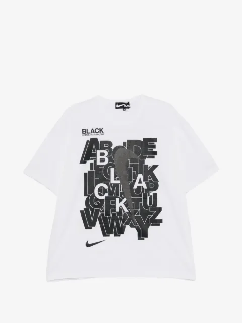 Black Comme Des Garçons kortärmad pikétröja