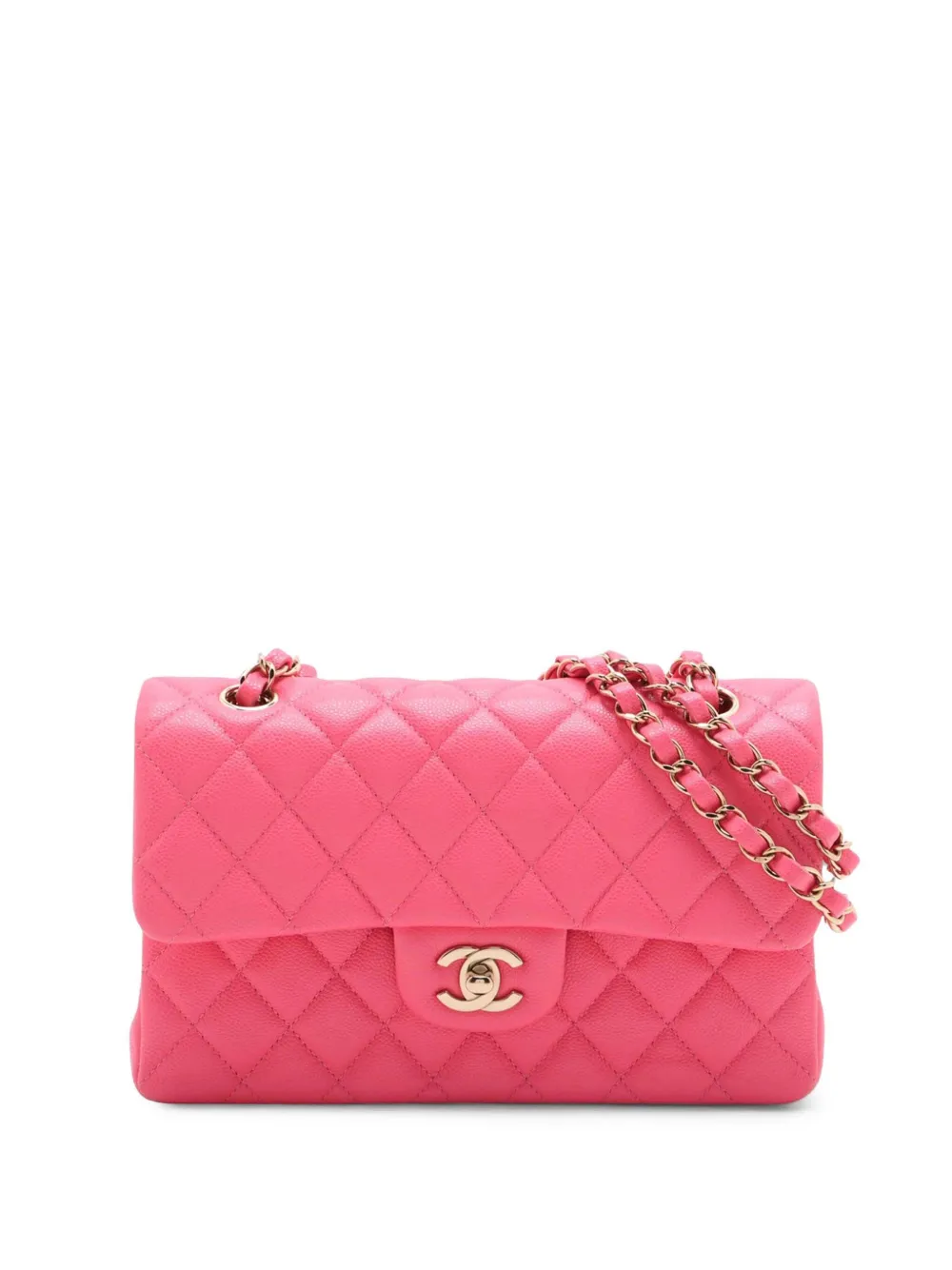 CHANEL Pre-Owned 2021-2025 Small Classic Caviar Double Flap shoulder bag - Rosa