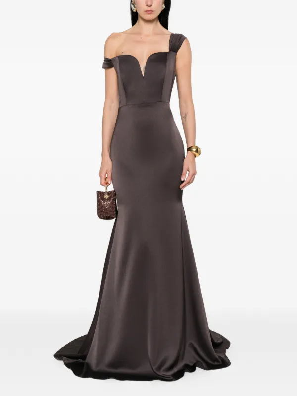 alex perry brown dress Sweetheart Neck | Color:Mustard Dress blues tie halterneck defines the Goldi