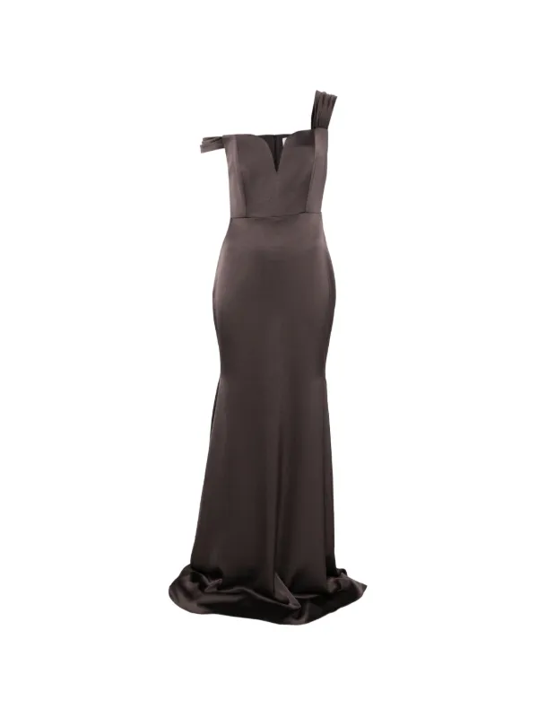 brown bridemaid dresses Sample Allison Bridesmaid Dress Color:Ice Terracotta Length blushing pink Zapaka Women Dark Brown