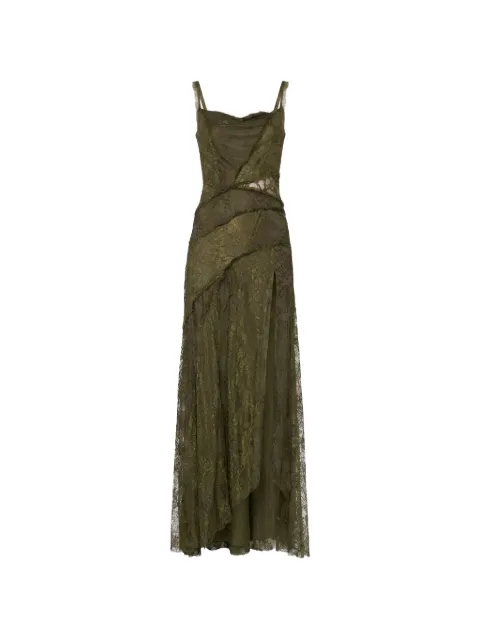 Blumarine floral-lace panelled maxi dress