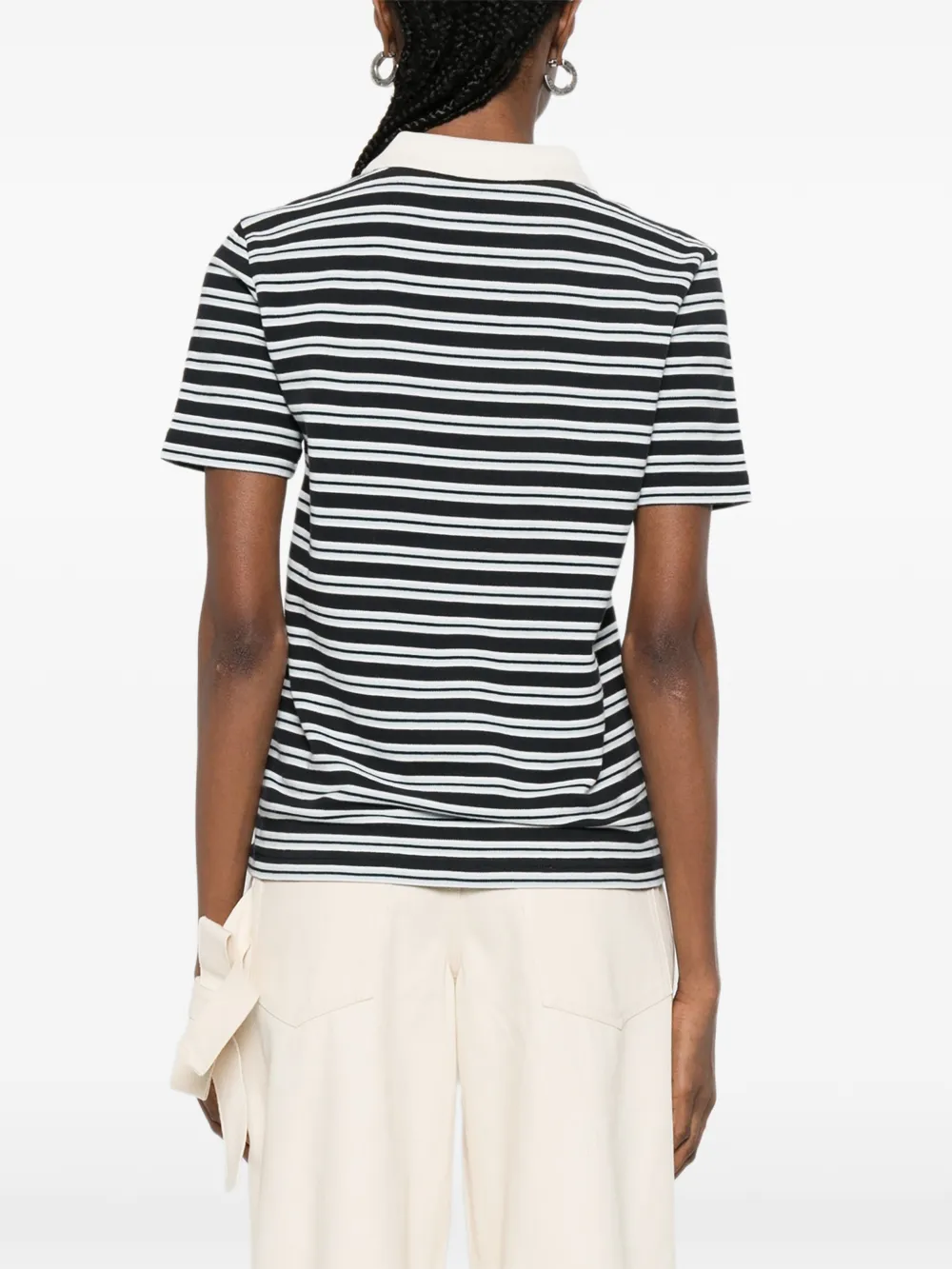 A.P.C. Poloshirt met gestreepte zak Blauw
