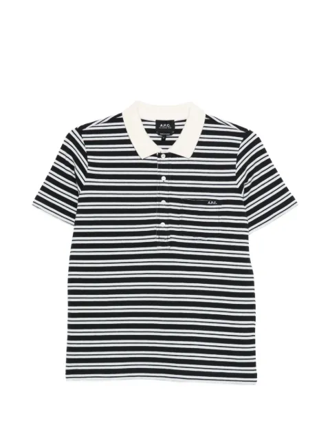 A.P.C. striped pocket polo