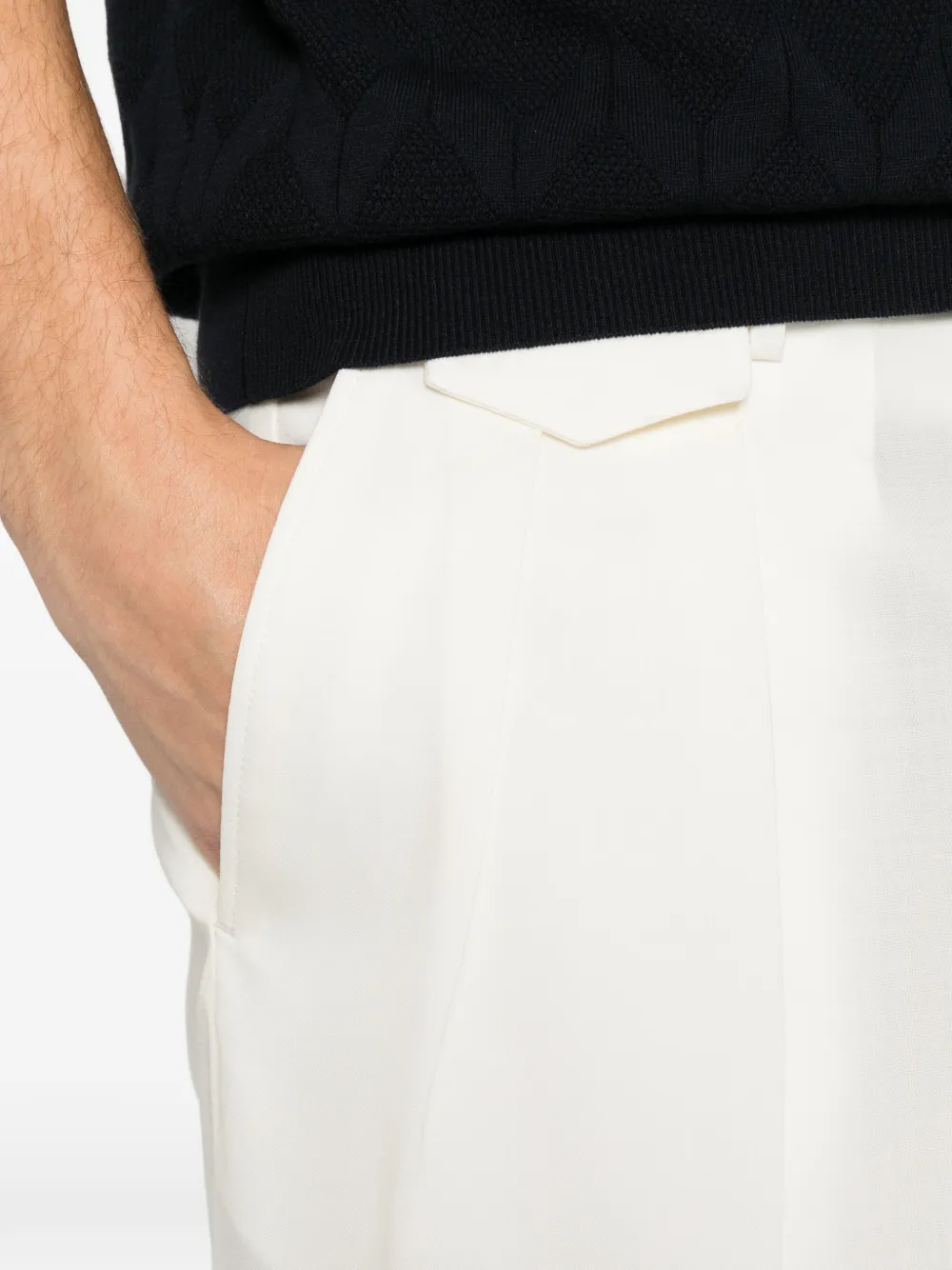Briglia 1949 Shorts met geplooid detail Wit