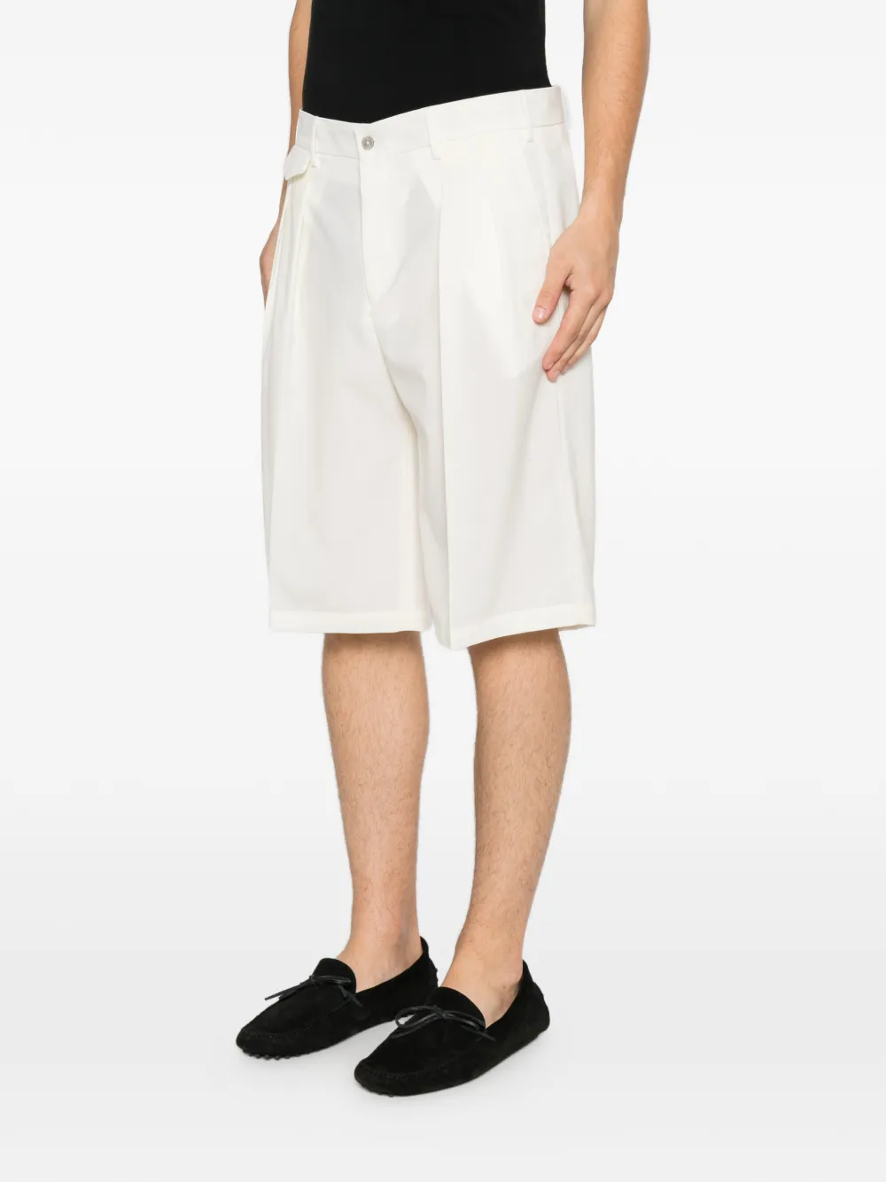 Briglia 1949 Shorts met geplooid detail Wit