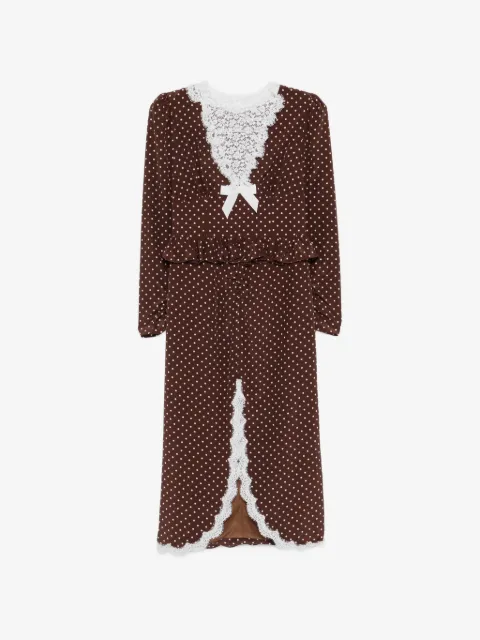 Alessandra Rich Midikleid mit Polka Dots