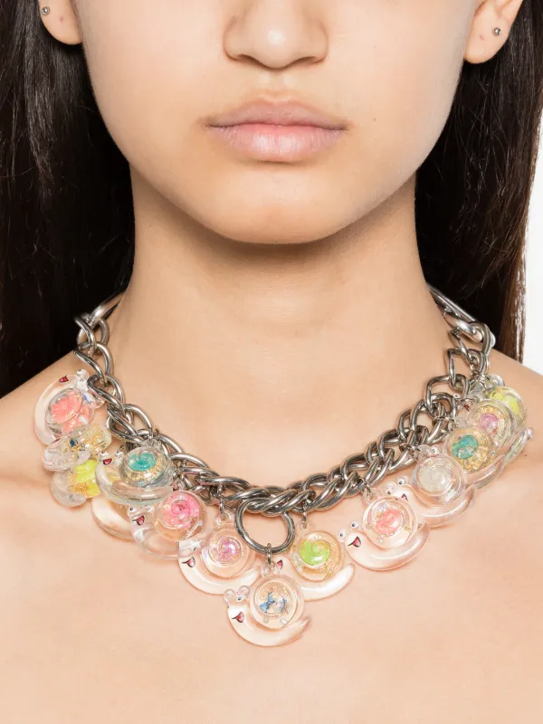 Chopova Lowena スネークチャーム ネックレス | シルバートーン Chopova Lowenaネックレス