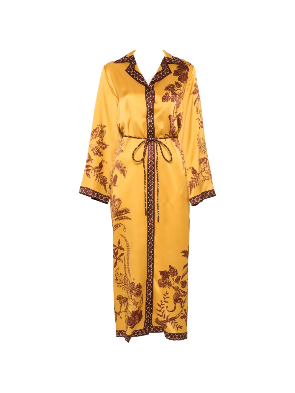 ALEMAIS floral-print belted dress - Giallo