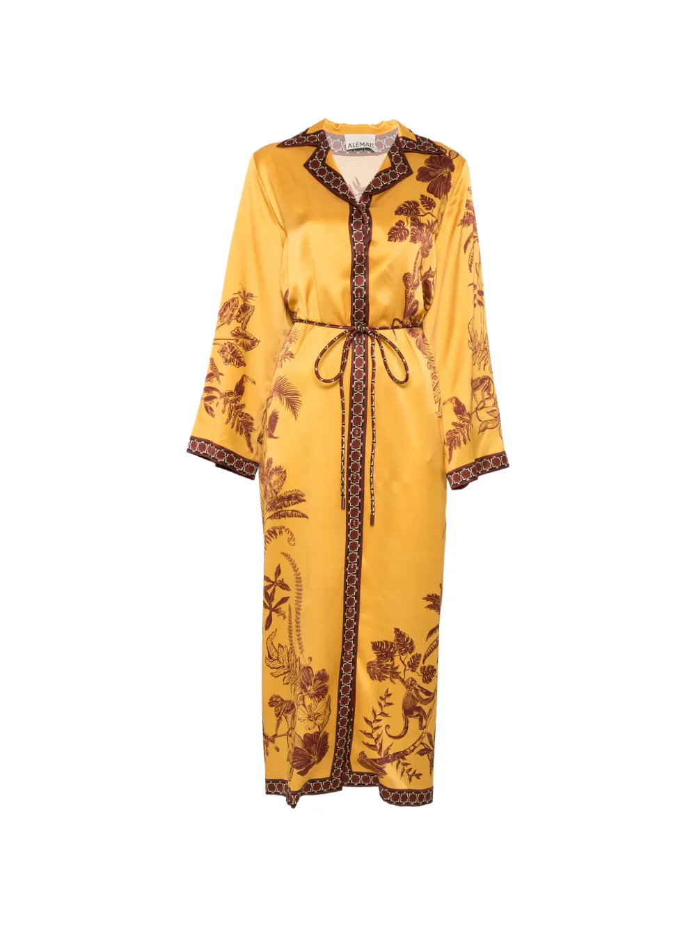 ALEMAIS floral-print belted dress - Giallo