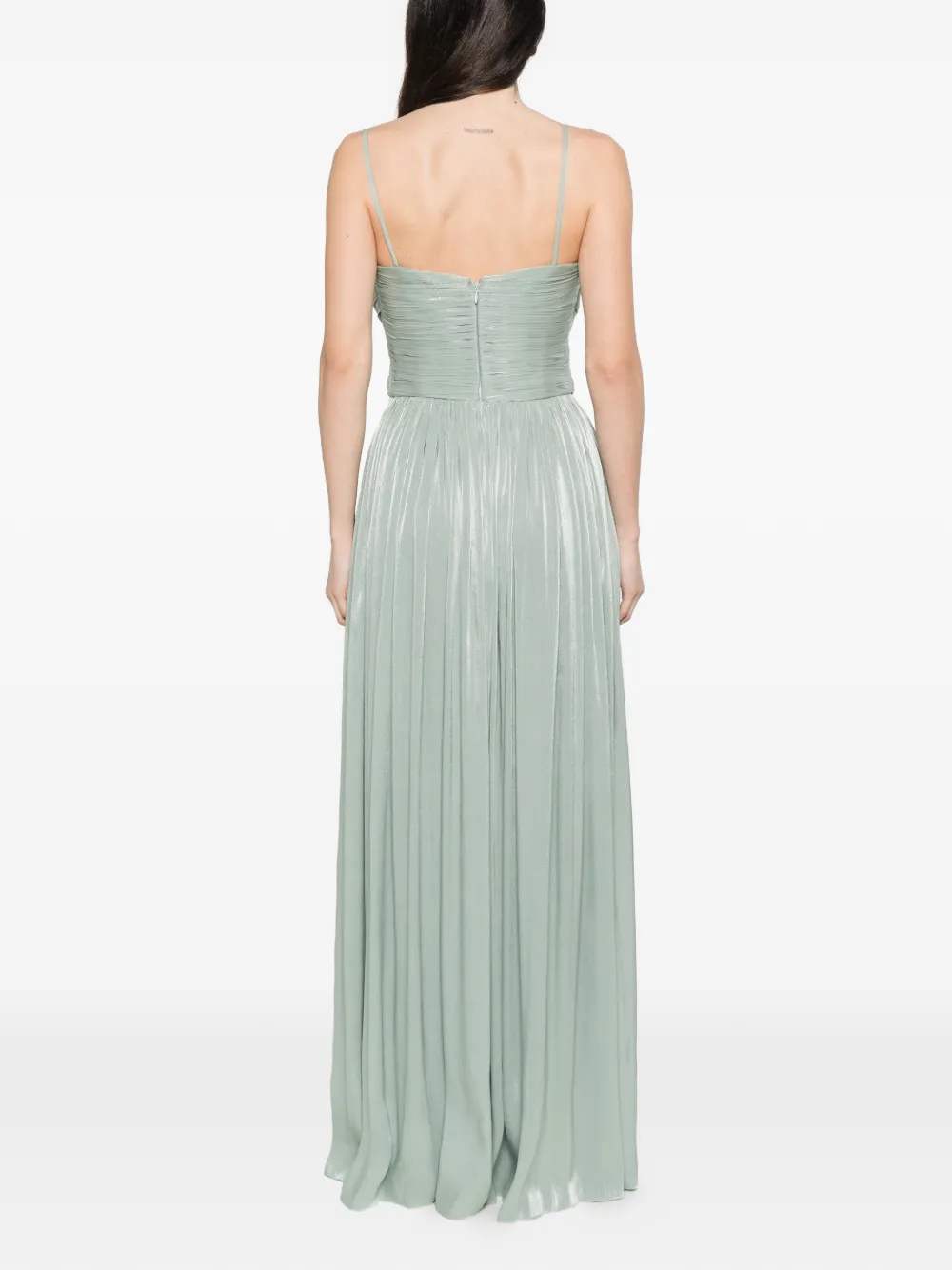Costarellos Sireen maxi-jurk met plooien Groen