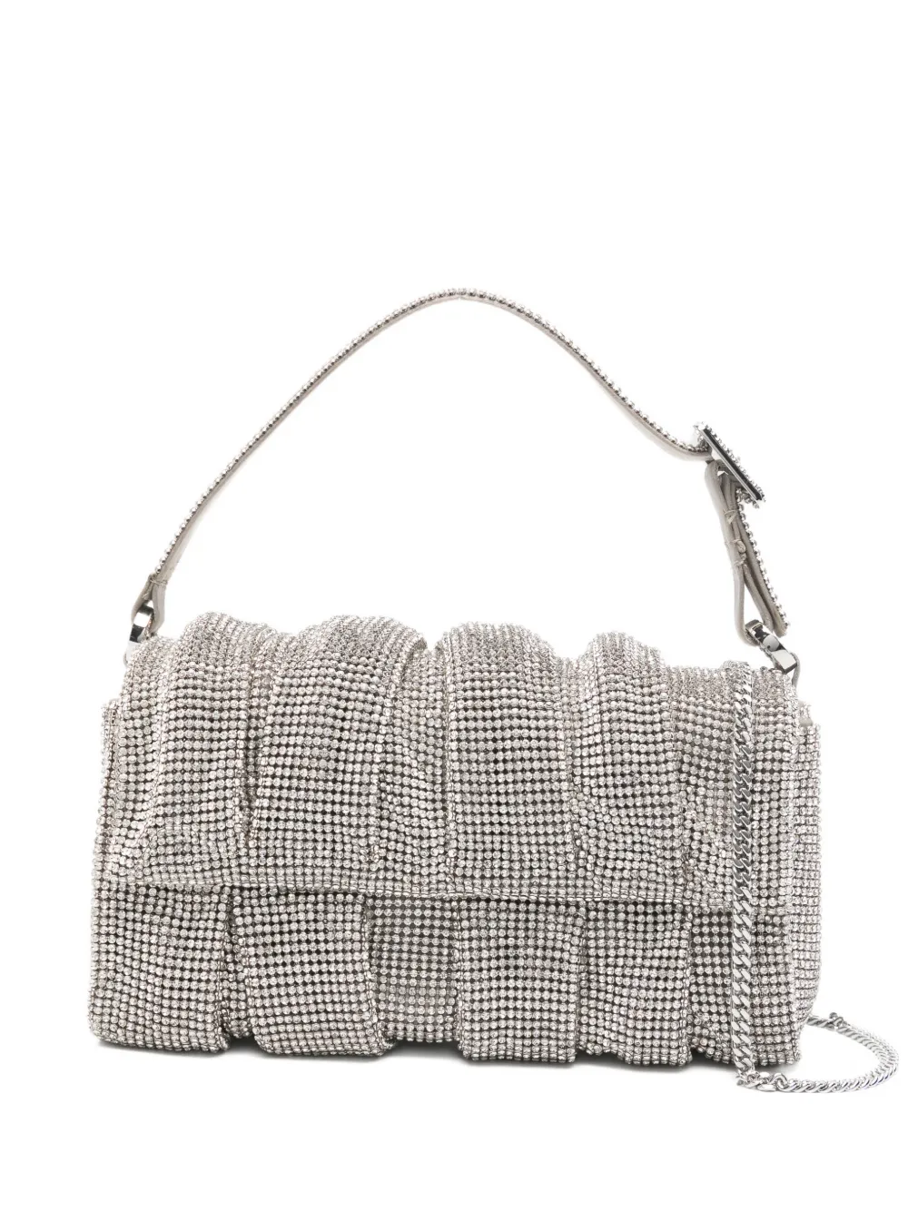 Benedetta Bruzziches crystal-embellished tote bag - Argento