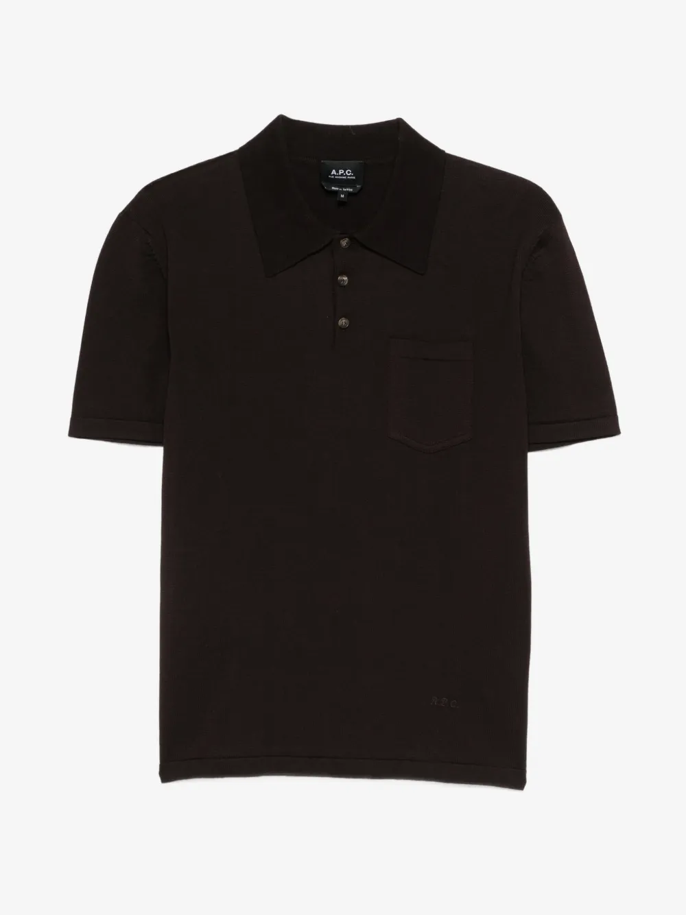 A.P.C. chest-pocket polo shirt | Brown | Image 1