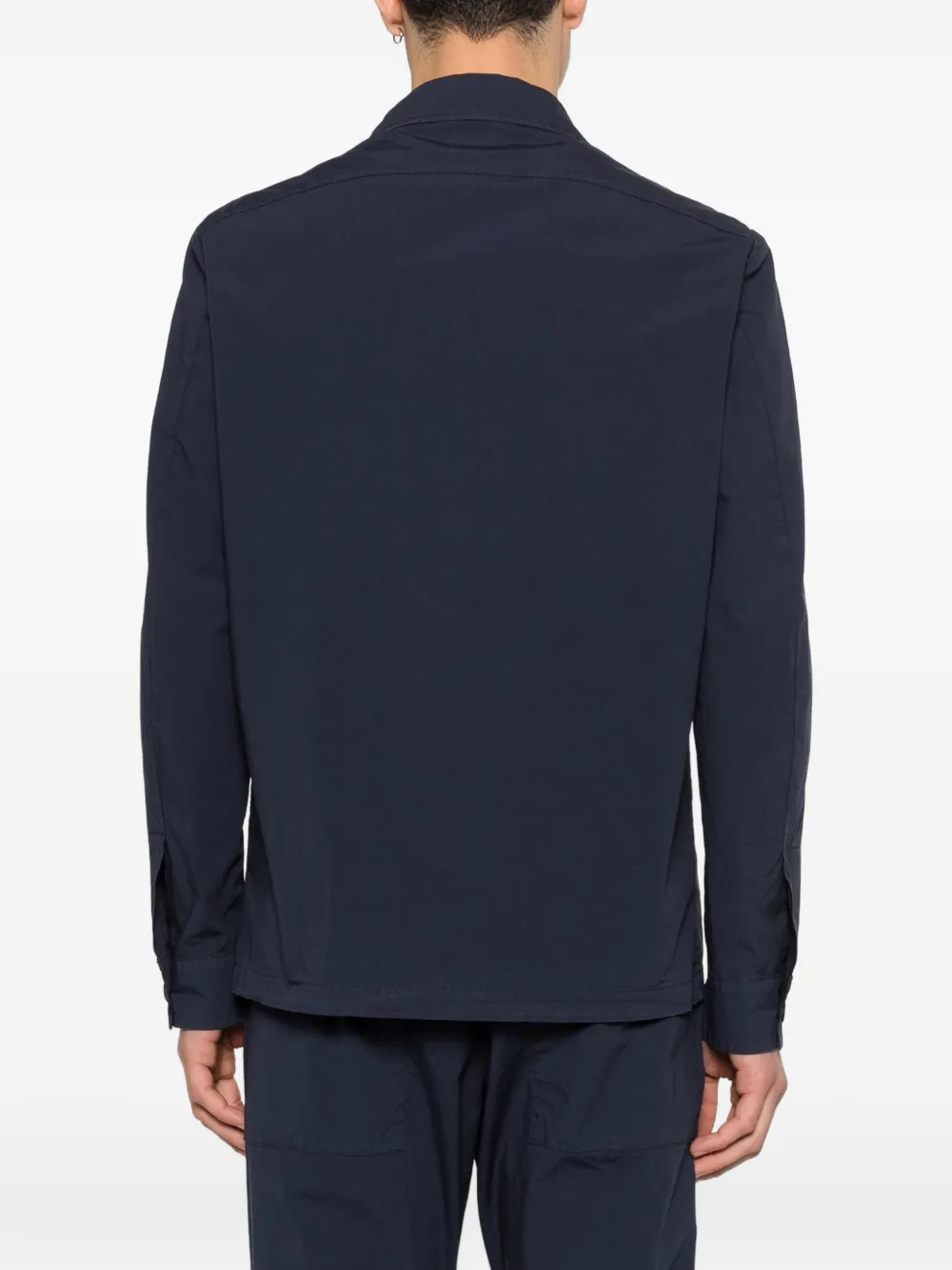 Barena Overhemd met zak en knoop Blauw