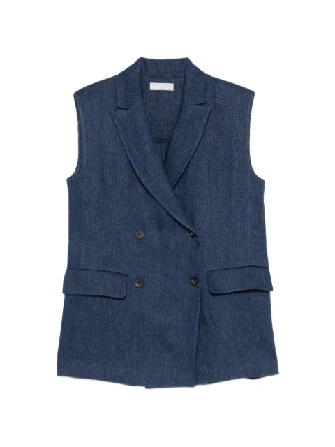 Antonelli double-breasted sleeveless blazer