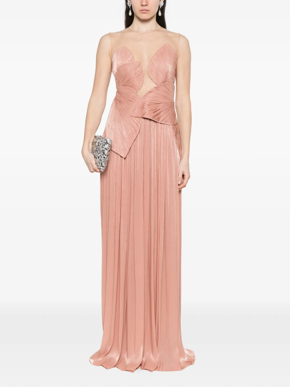Serenne Pleated Maxi Dress