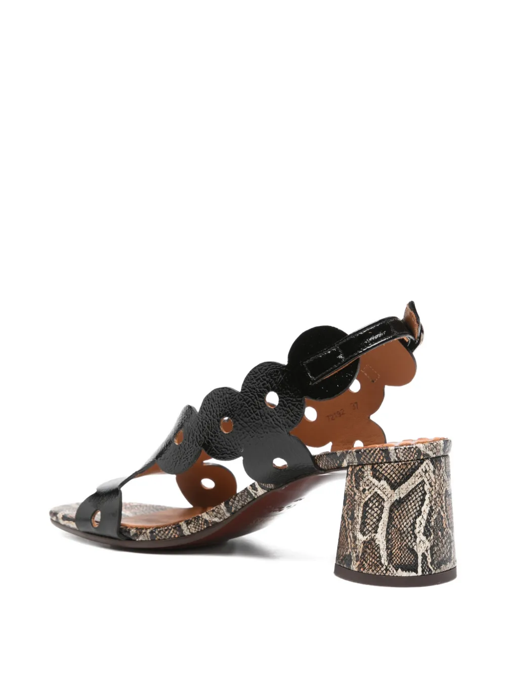 Chie Mihara scalloped sandals Zwart