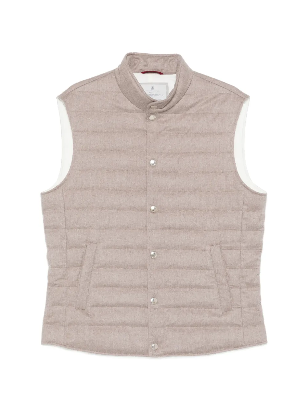 Brunello Cucinelli buttoned padded coat - Nude