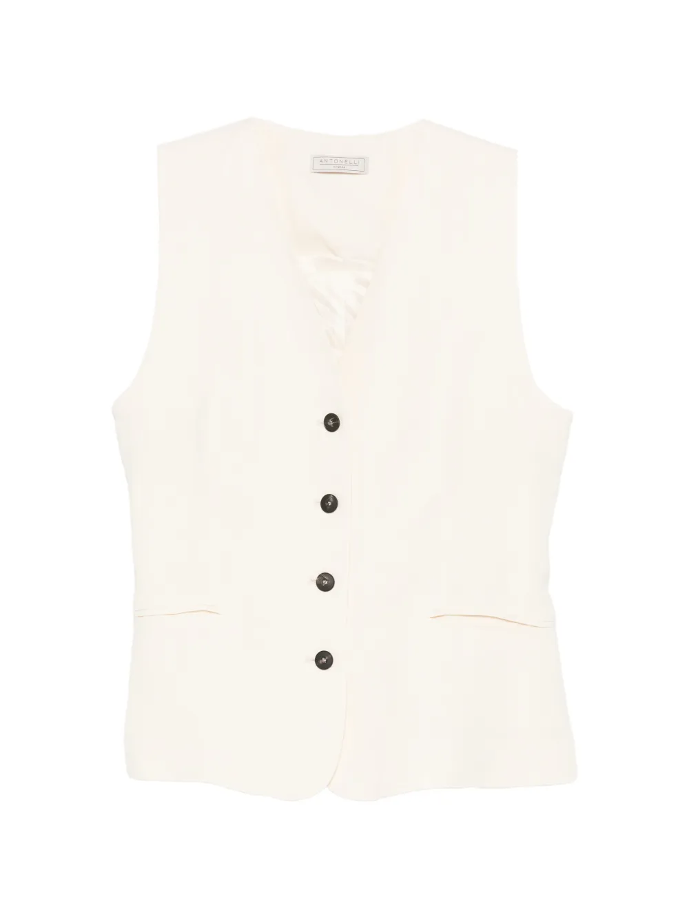 Antonelli buttoned waistcoat - Nude