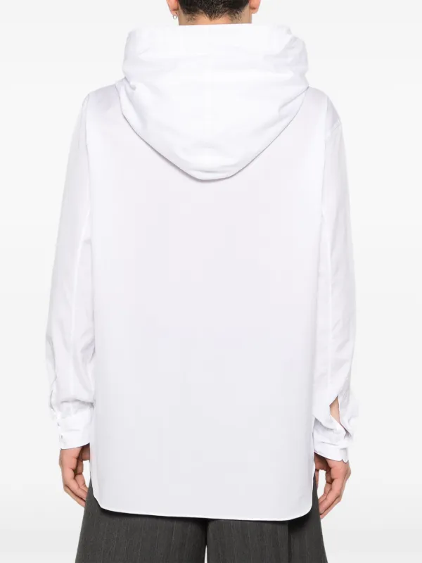 Comme Des Garçons Homme Plus long-sleeve Hoodie | White | FARFETCH ZA