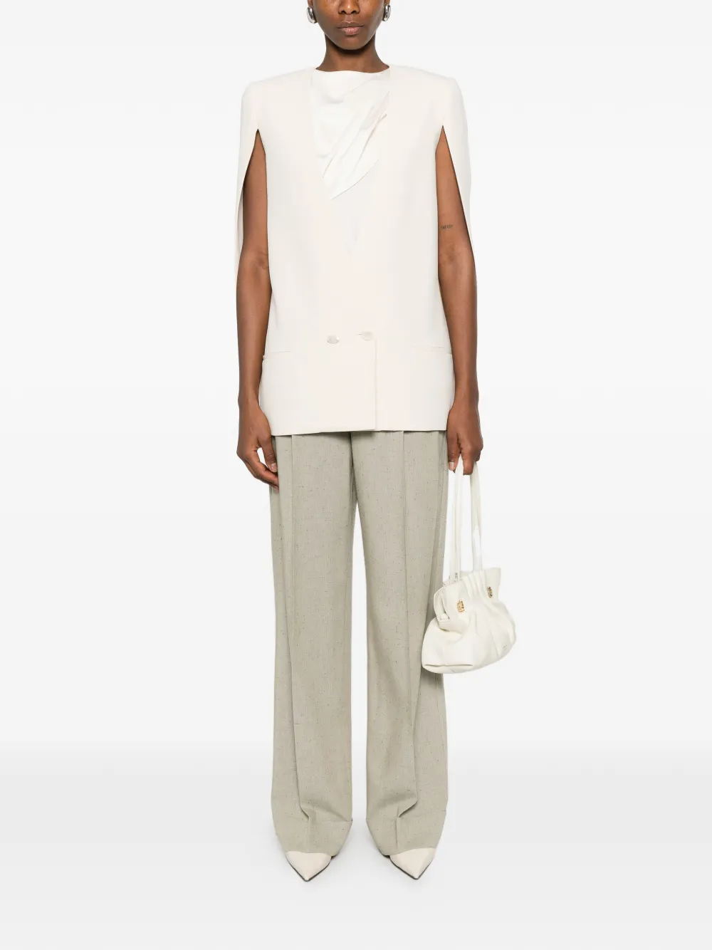  Alberta Ferretti Double-breasted Gilet - Neutrals 