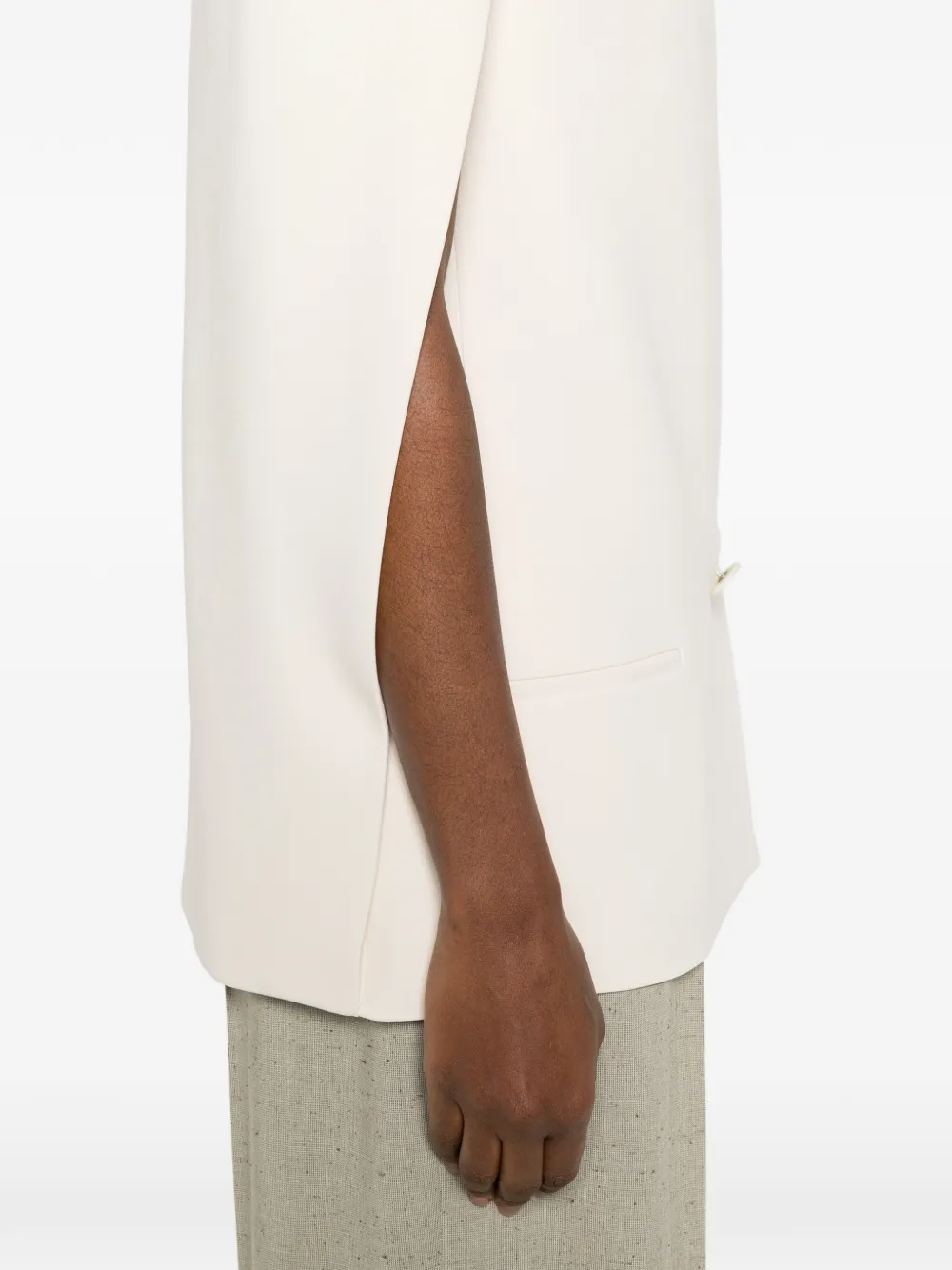 Alberta Ferretti Gilet met dubbele rij knopen Beige
