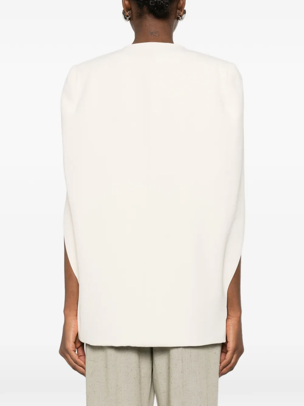 Alberta Ferretti Gilet met dubbele rij knopen Beige