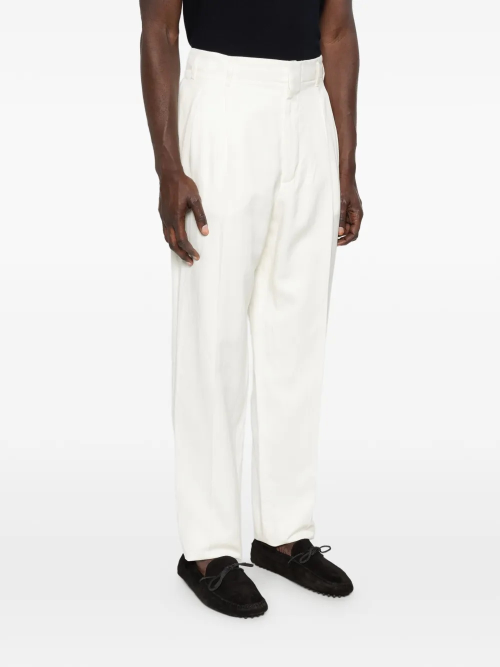  Brunello Cucinelli Pleated Trousers - White 