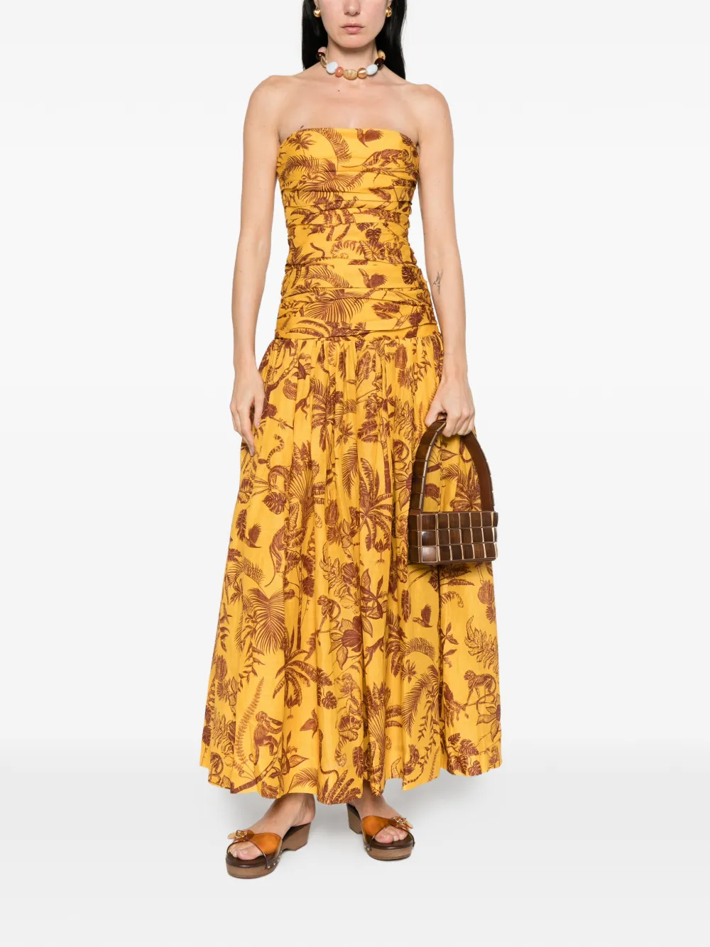 ALEMAIS Jurk met bloemenprint Geel