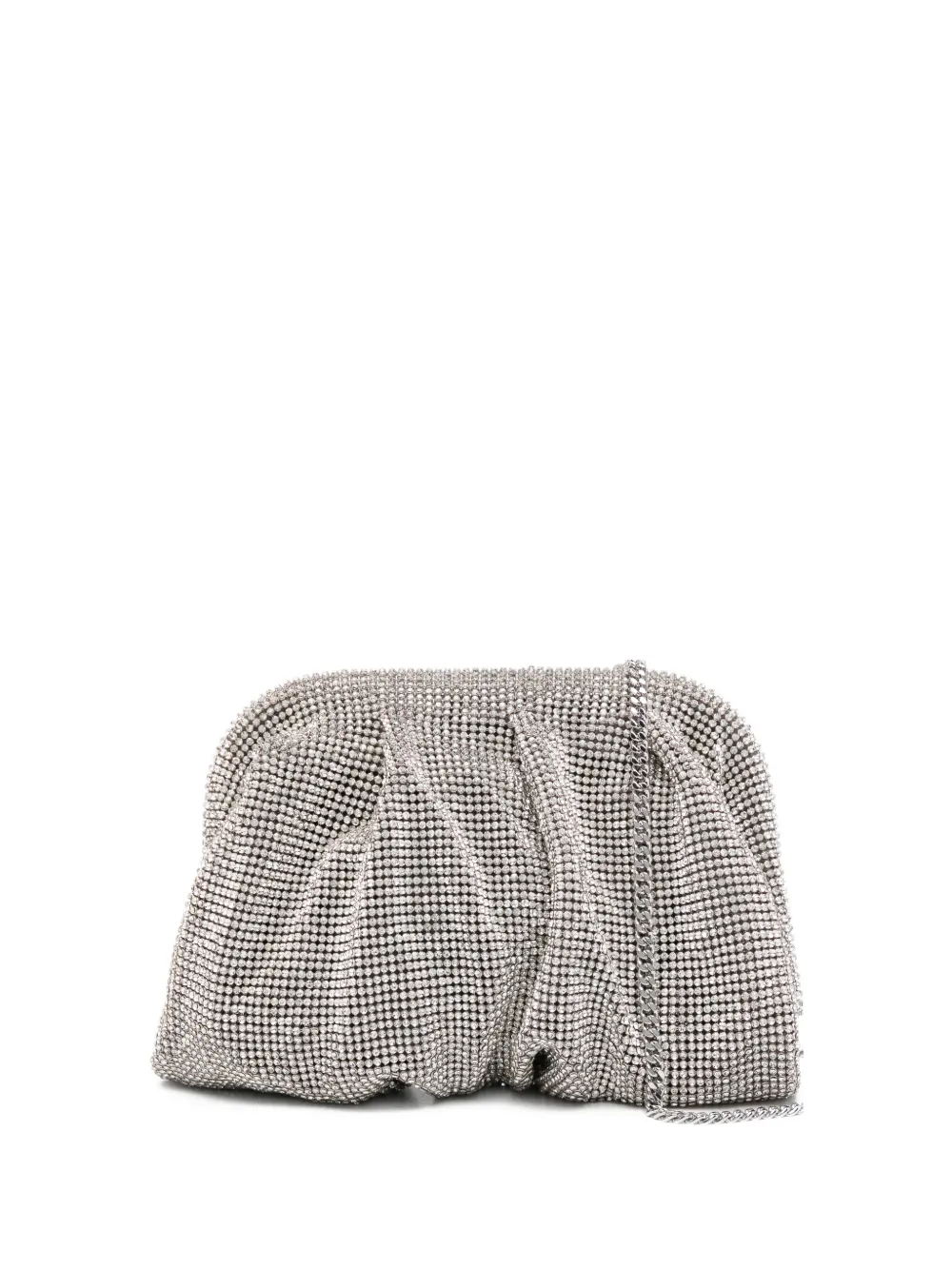 Benedetta Bruzziches strass-embellished clutch bag - Argento