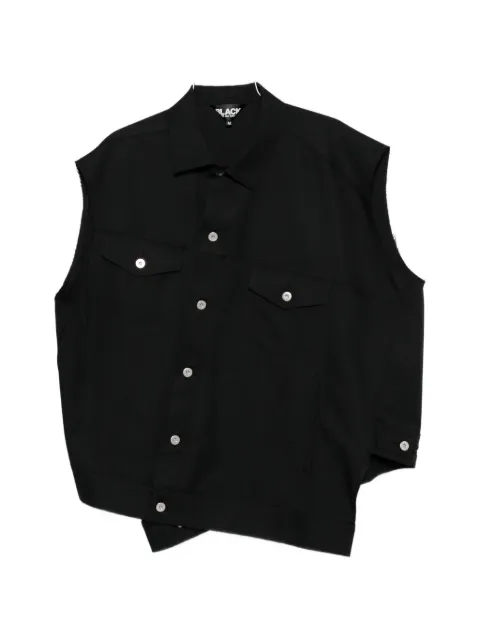 Comme Des Garçons Black asymmetric sleeveless gilet